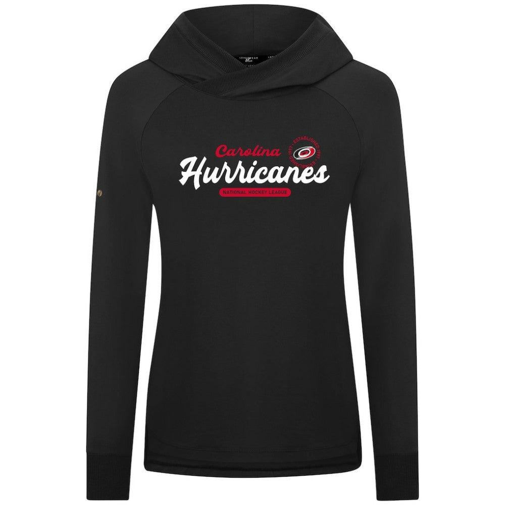 Carolina Hurricanes - Levelwear Women's Slender Monument Raglan Pullover Hoodie Black