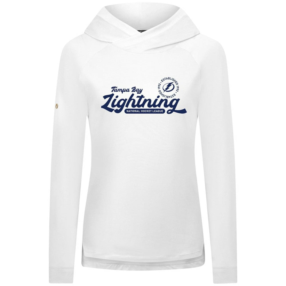 Tampa Bay Lightning - Levelwear Women's Slender Monument Raglan Pullover Hoodie White