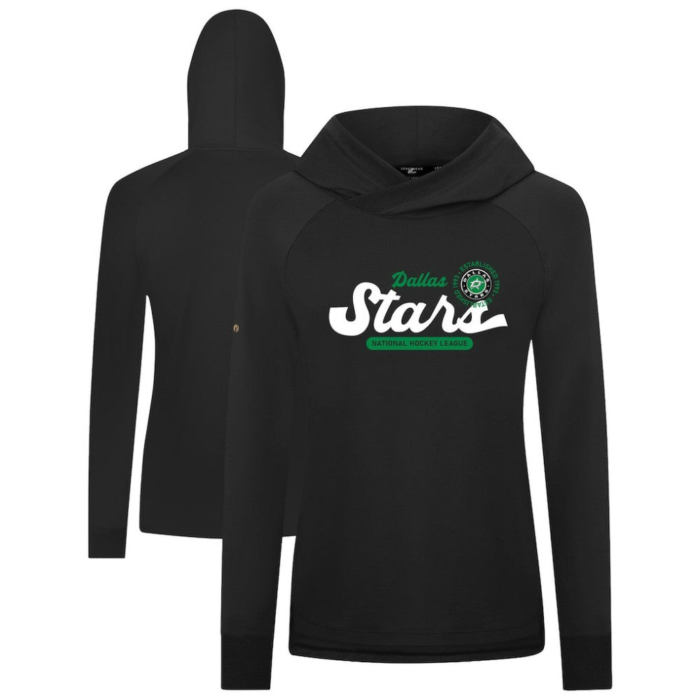 Dallas Stars - Levelwear Women's Slender Monument Raglan Pullover Hoodie Black