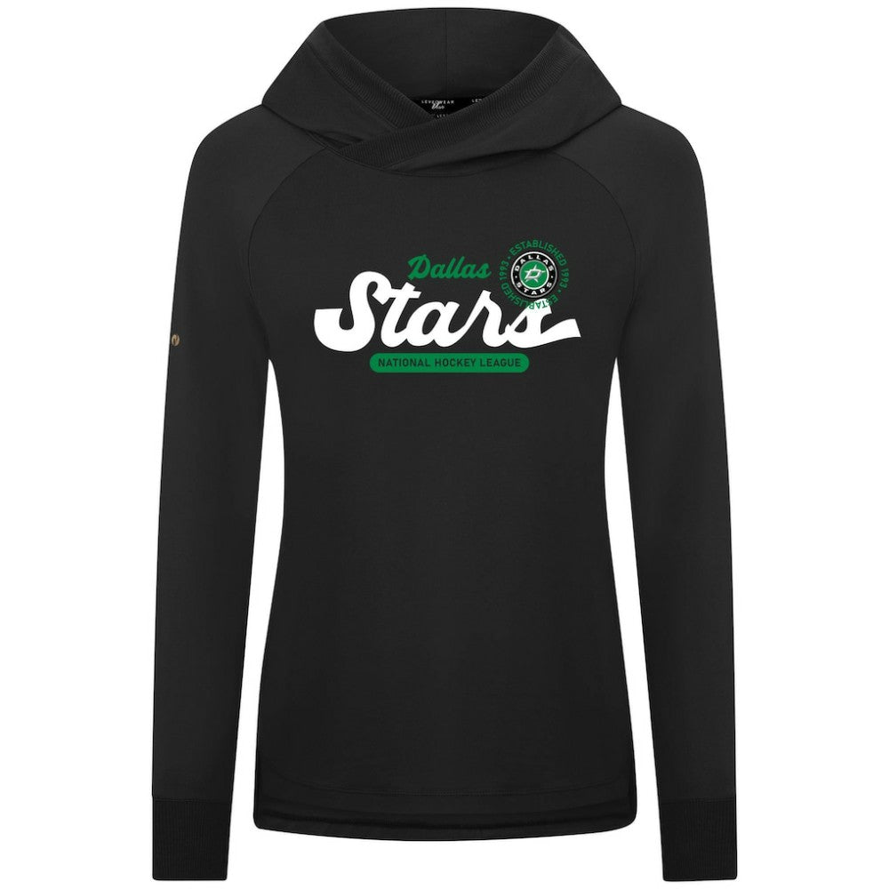 Dallas Stars - Levelwear Women's Slender Monument Raglan Pullover Hoodie Black
