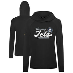 Winnipeg Jets - Levelwear Women's Slender Monument Raglan Pullover Hoodie Black
