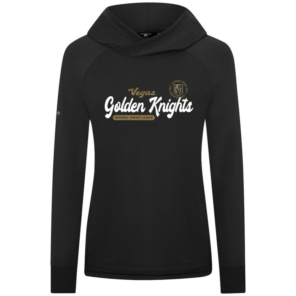 Vegas Golden Knights Levelwear Women's Slender Monument Raglan Pullover Hoodie Black