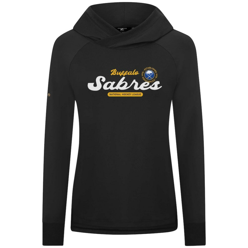 Buffalo Sabres - Levelwear Women's Slender Monument Raglan Pullover Hoodie Black