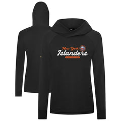 New York Islanders - Levelwear Women's Slender Monument Raglan Pullover Hoodie Black