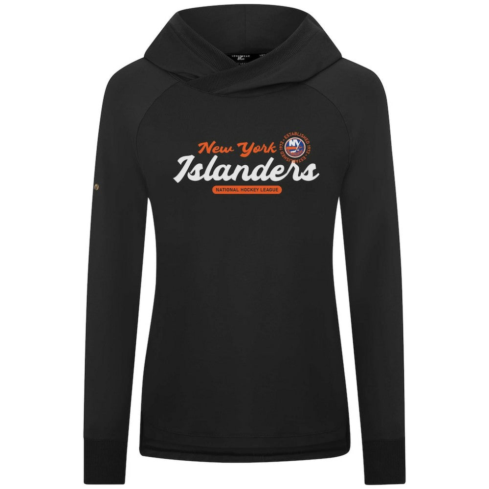 New York Islanders - Levelwear Women's Slender Monument Raglan Pullover Hoodie Black