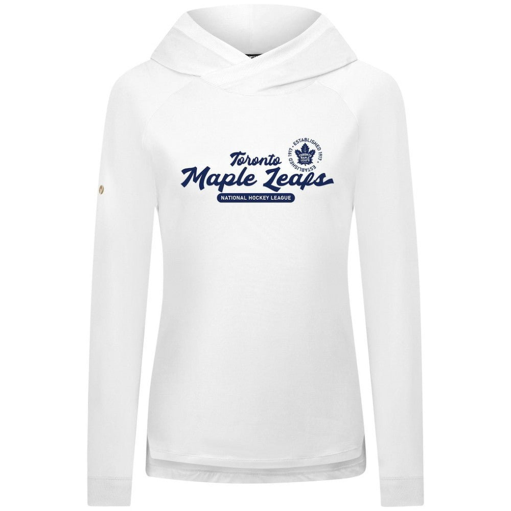 Toronto Maple Leafs - Levelwear Women's Slender Monument Raglan Pullover Hoodie White