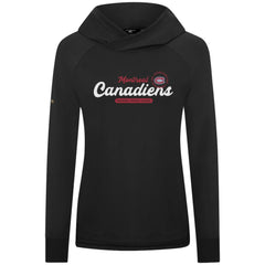 Montreal Canadiens - Levelwear Women's Slender Monument Raglan Pullover Hoodie Black