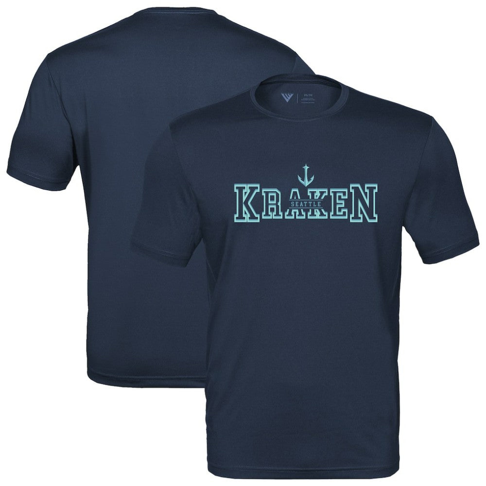 Seattle Kraken Levelwear Anthem Journey Performance T-Shirt Deep Sea Blue