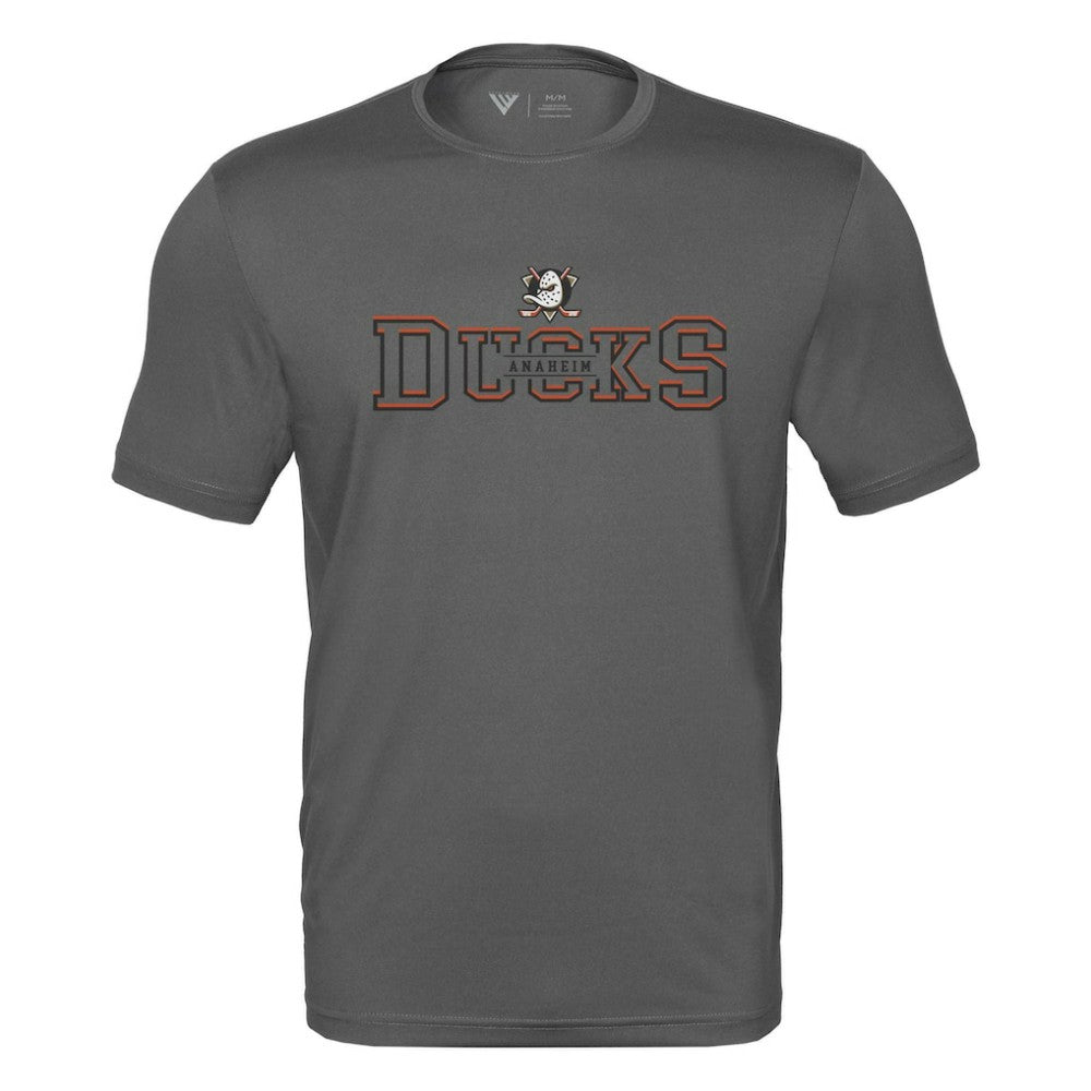 Anaheim Ducks - Levelwear Anthem Journey Performance T-Shirt Charcoal