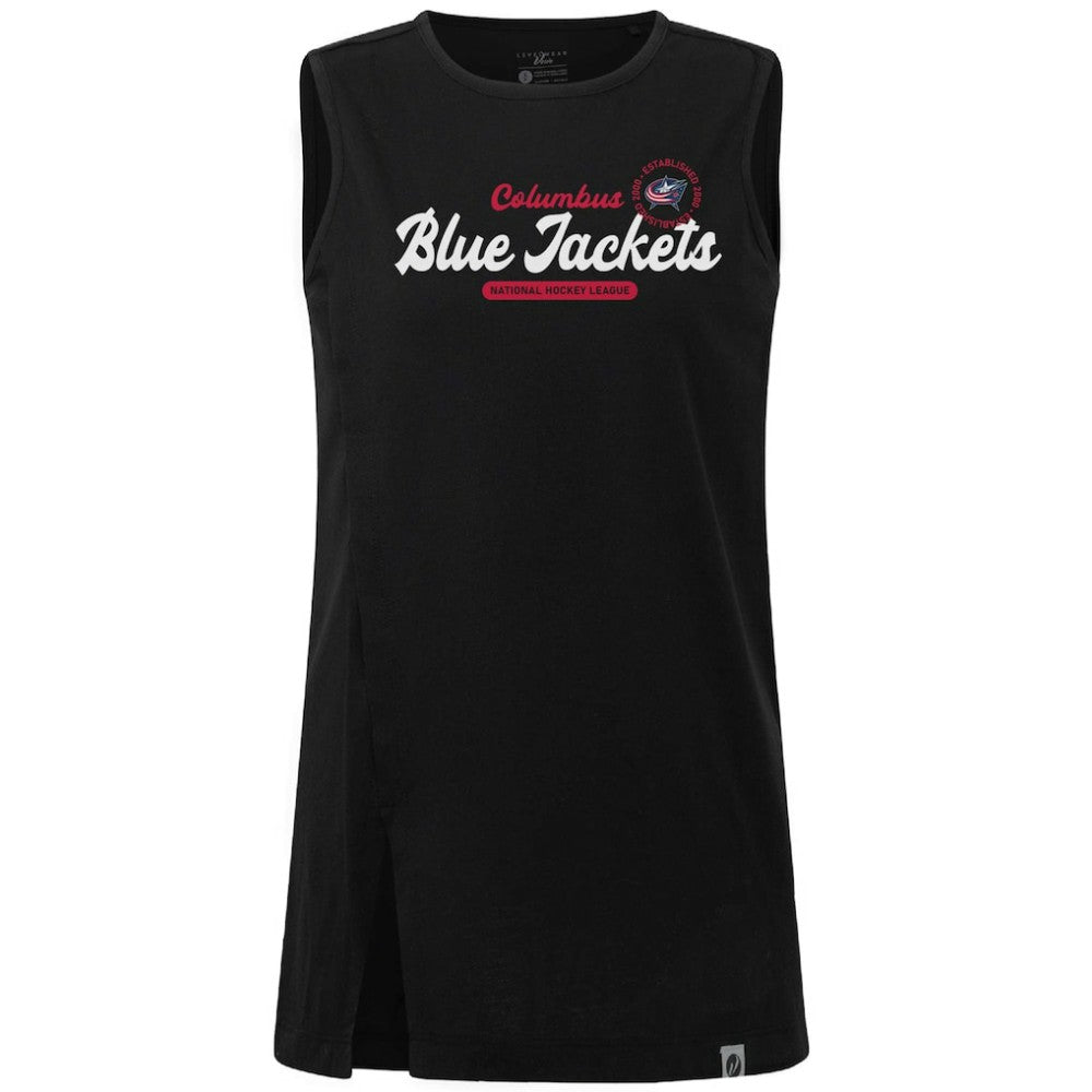 Columbus Blue Jackets - Levelwear Women's Influx Monument Tank Top Black