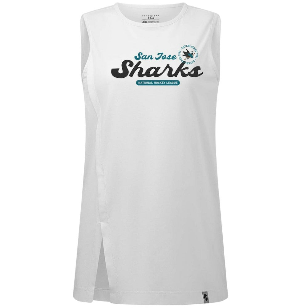 San Jose Sharks - Levelwear Women's Influx Monument Tank Top White