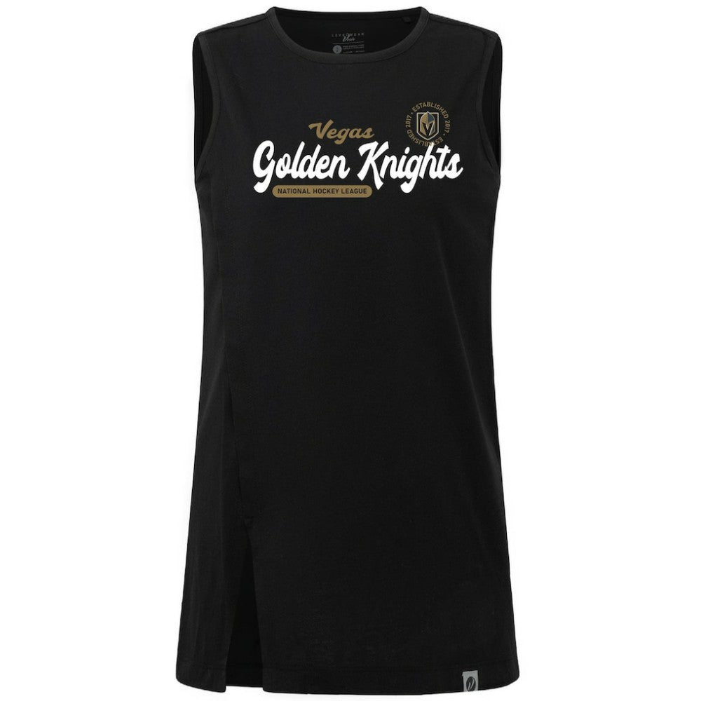 Vegas Golden Knights Levelwear Women's Influx Monument Tank Top Black