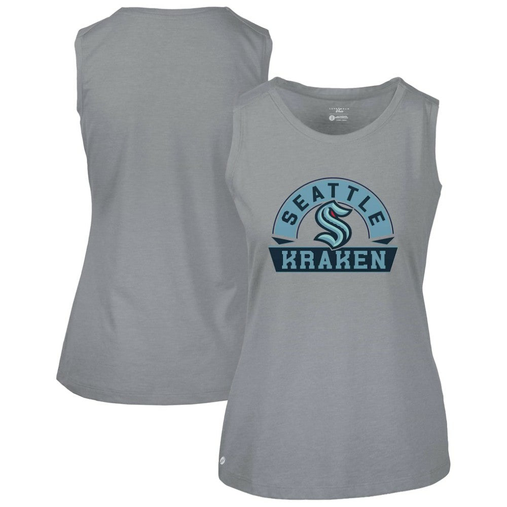 Seattle Kraken Levelwear Women's Macy Banner Arch Tank Top Gray