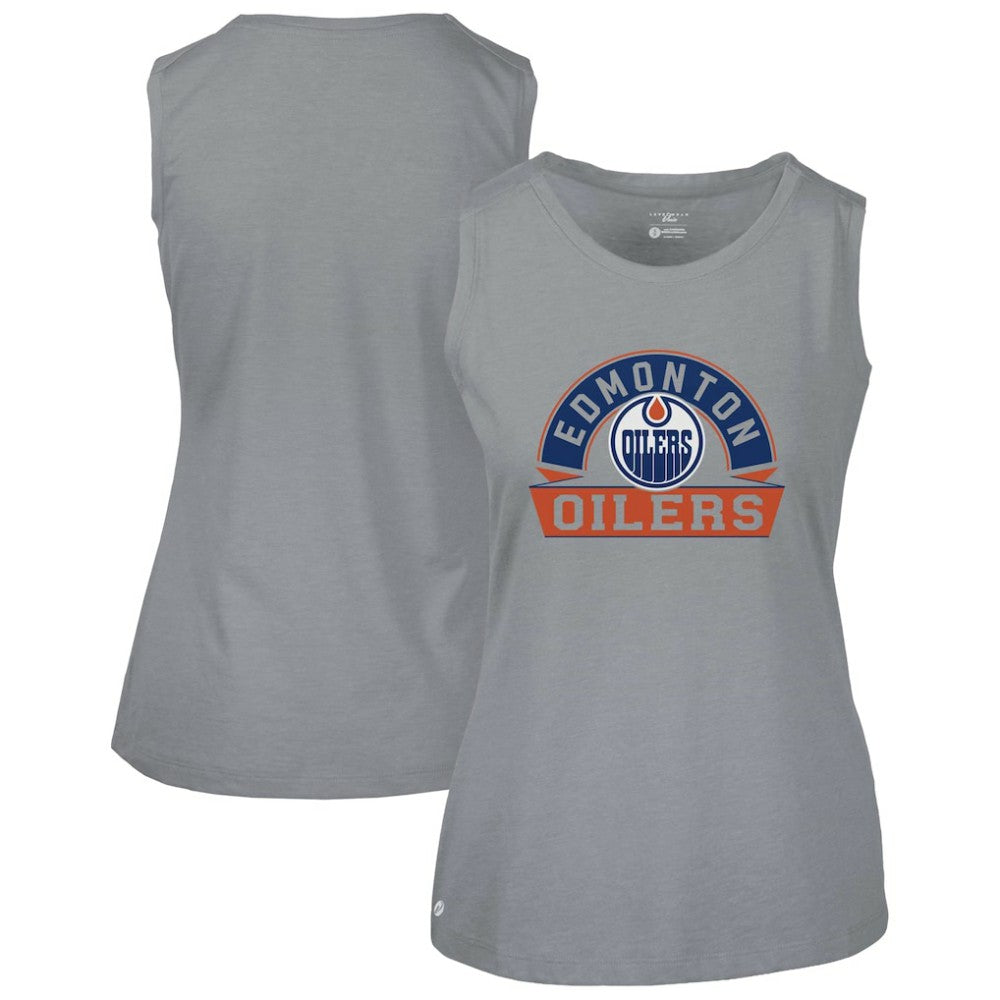 Edmonton Oilers - Levelwear Women's Macy Banner Arch Tank Top Gray