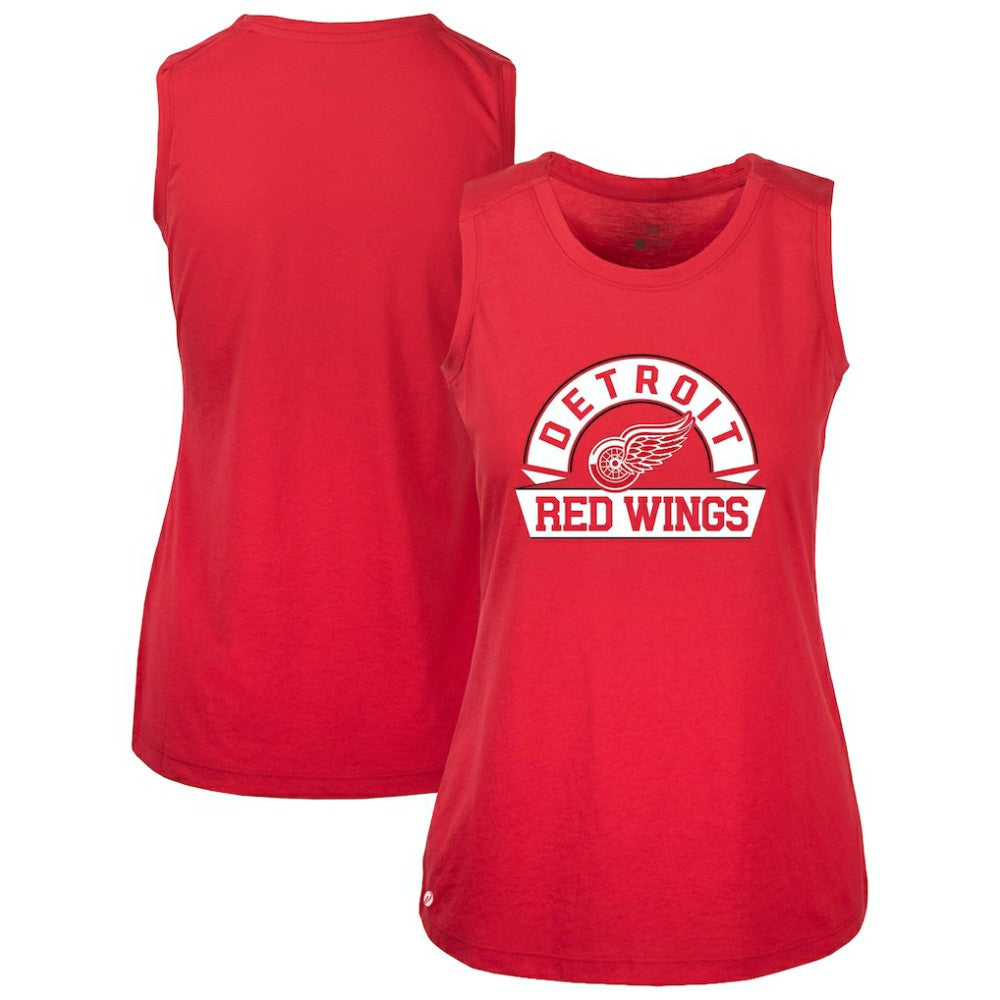 Detroit Red Wings - Levelwear Women's Macy Banner Arch Tank Top Red