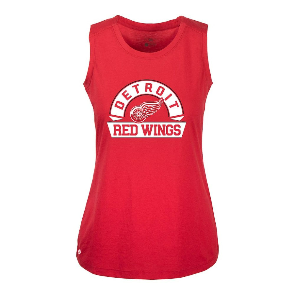 Detroit Red Wings - Levelwear Women's Macy Banner Arch Tank Top Red