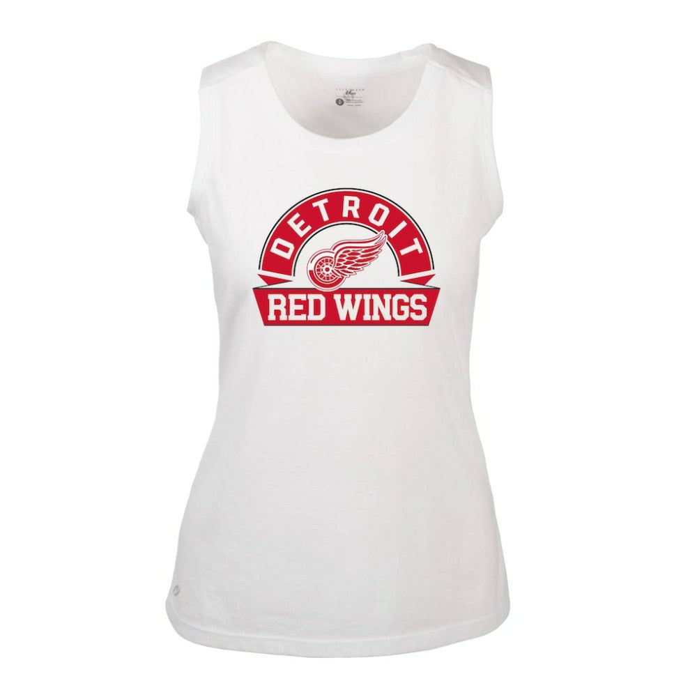 Detroit Red Wings - Levelwear Women's Macy Banner Arch Tank Top White