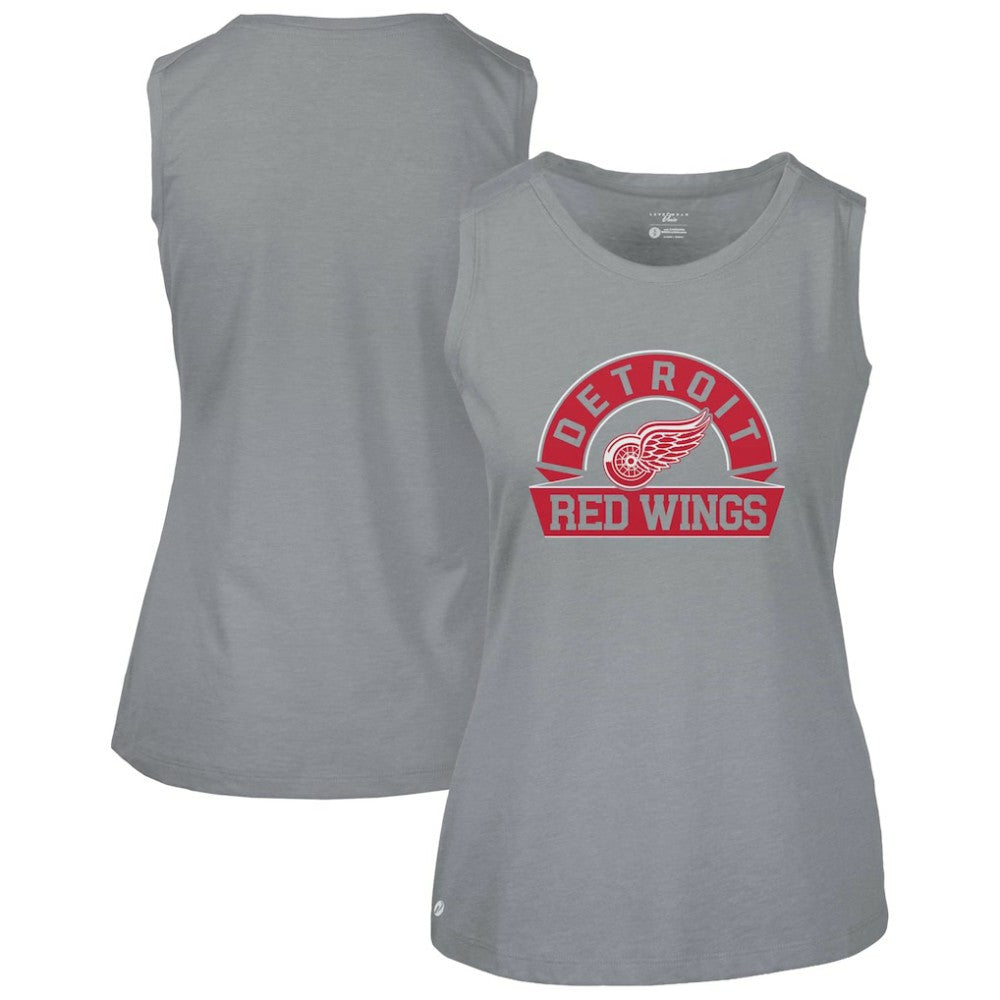 Detroit Red Wings - Levelwear Women's Macy Banner Arch Tank Top Gray