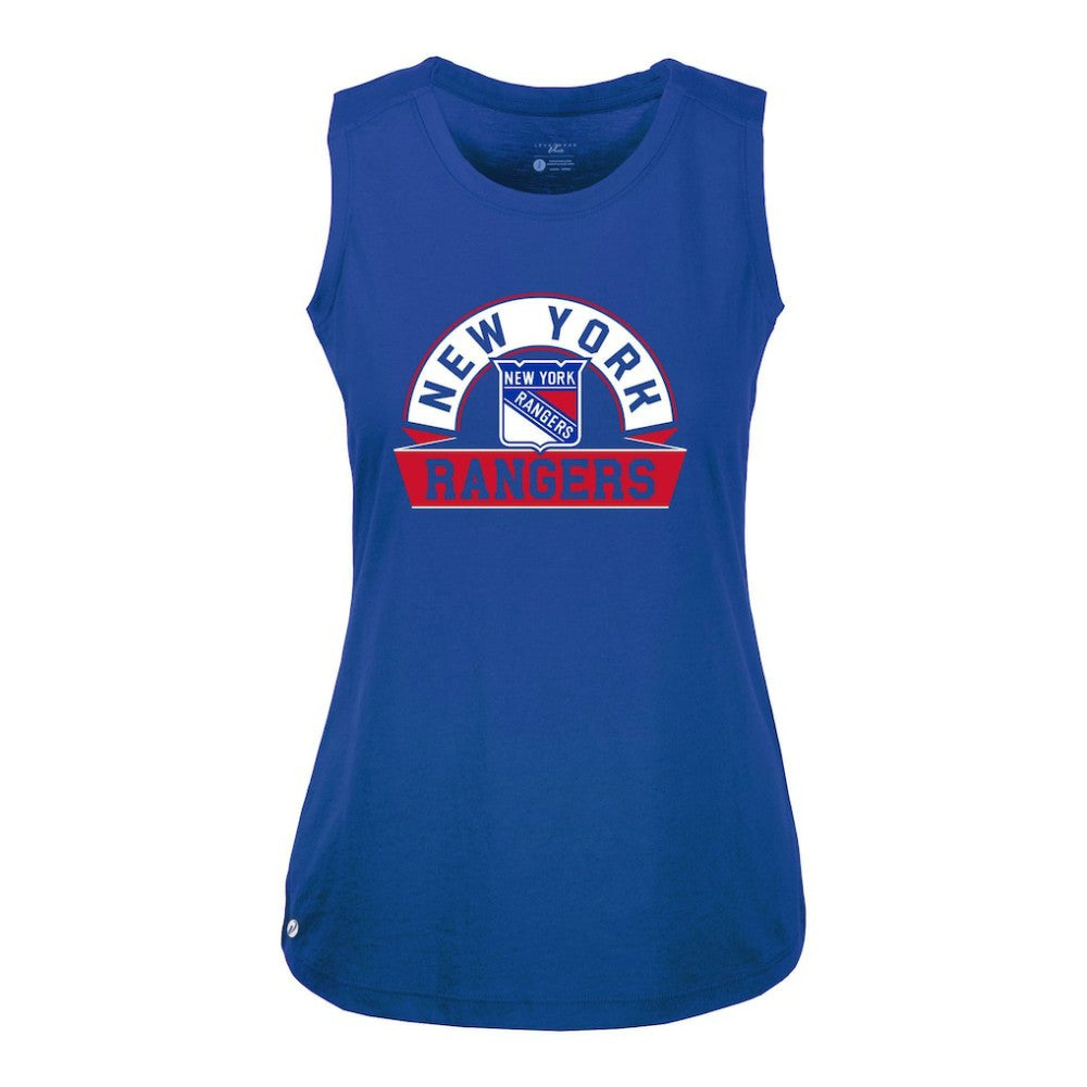 New York Rangers Levelwear Women's Macy Banner Arch Tank Top Royal