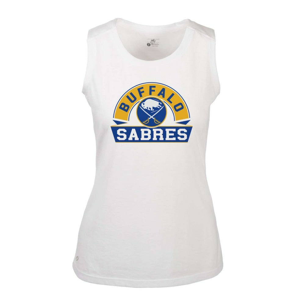 Buffalo Sabres - Levelwear Women's Macy Banner Arch Tank Top White