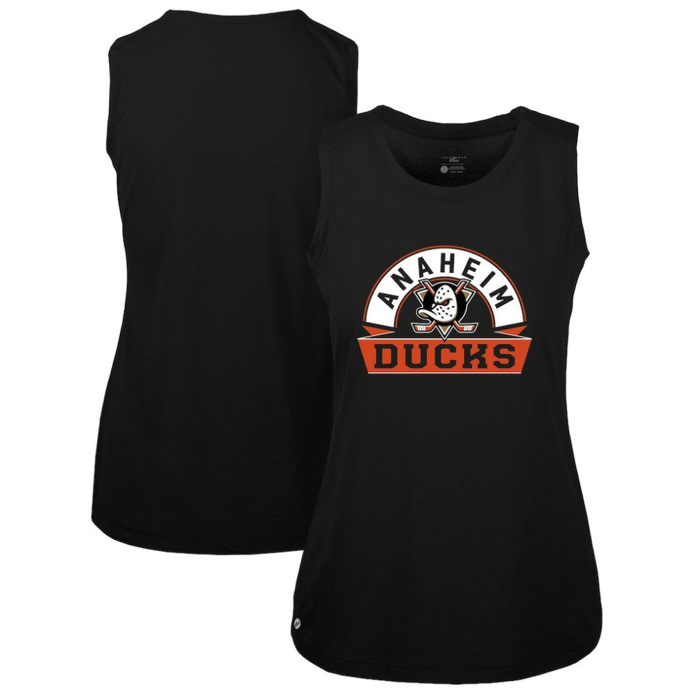 Anaheim Ducks - Levelwear Women's Macy Banner Arch Tank Top Black