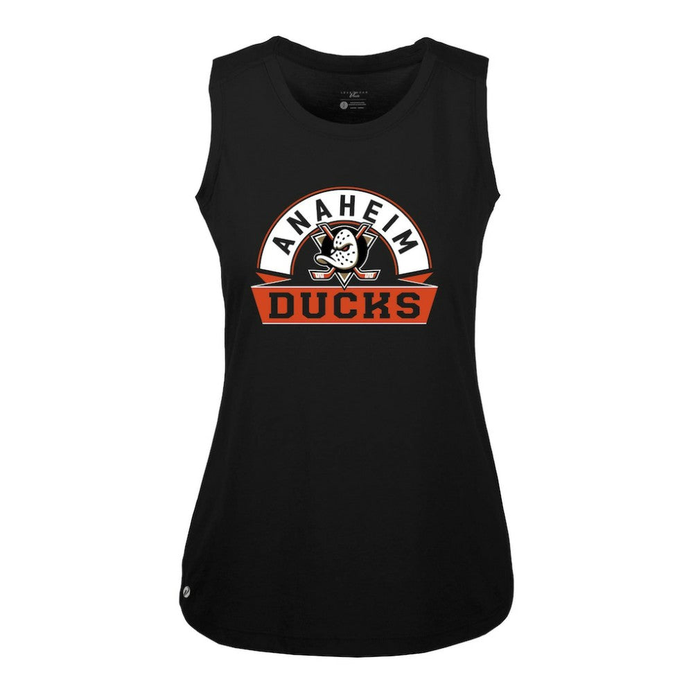 Anaheim Ducks - Levelwear Women's Macy Banner Arch Tank Top Black