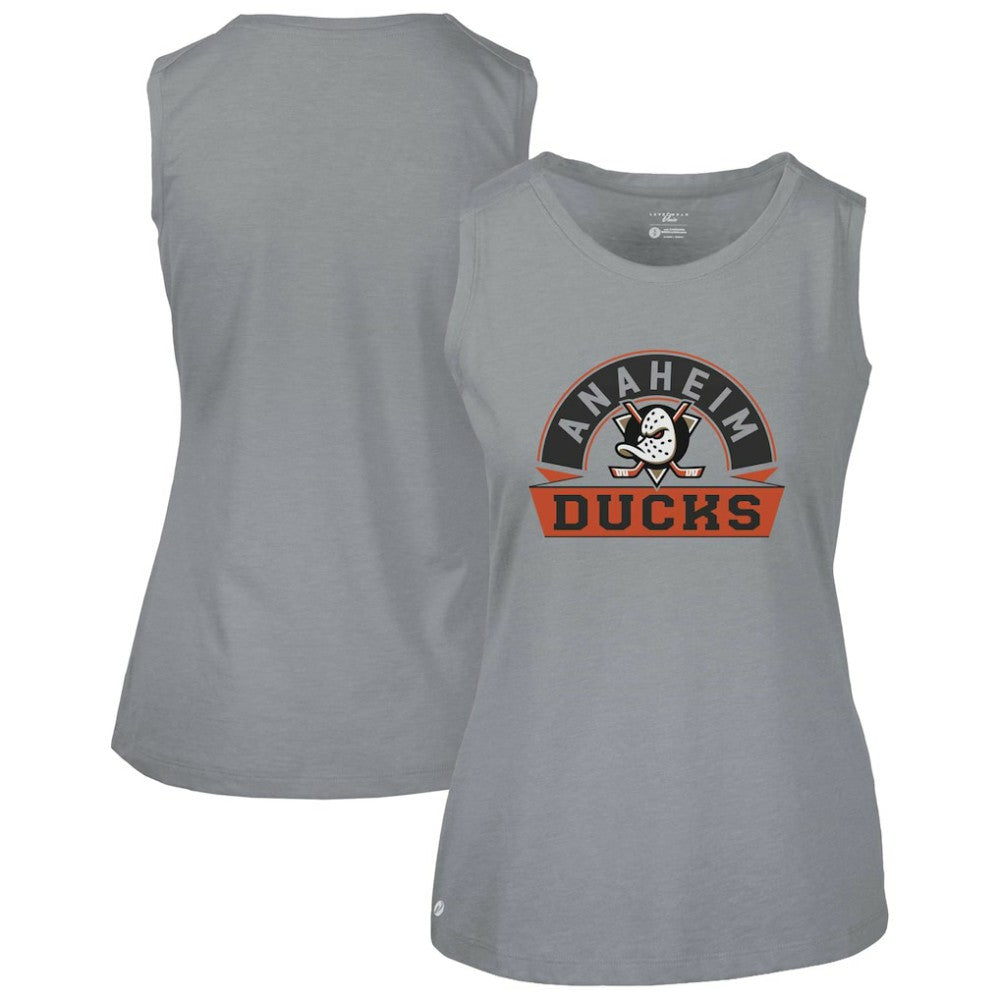 Anaheim Ducks - Levelwear Women's Macy Banner Arch Tank Top Gray