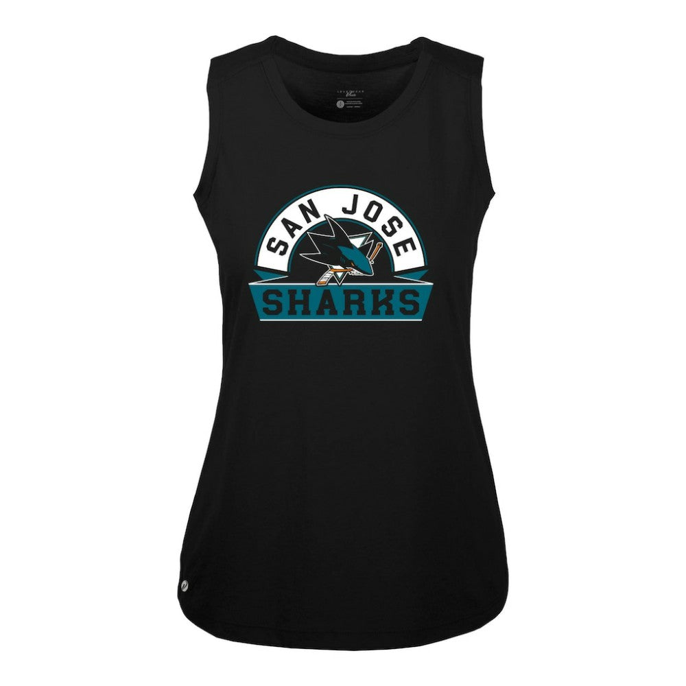 San Jose Sharks - Levelwear Women's Macy Banner Arch Tank Top Black
