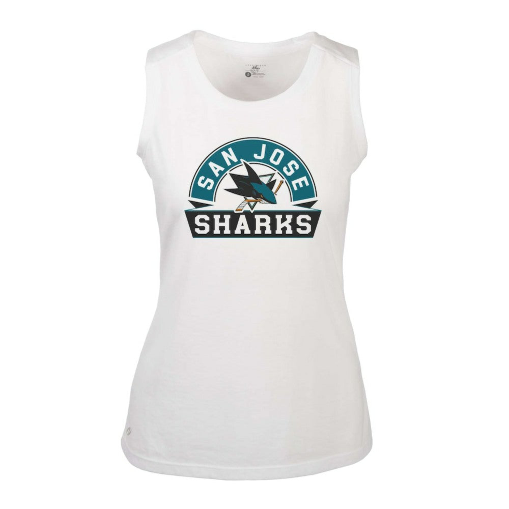 San Jose Sharks - Levelwear Women's Macy Banner Arch Tank Top White