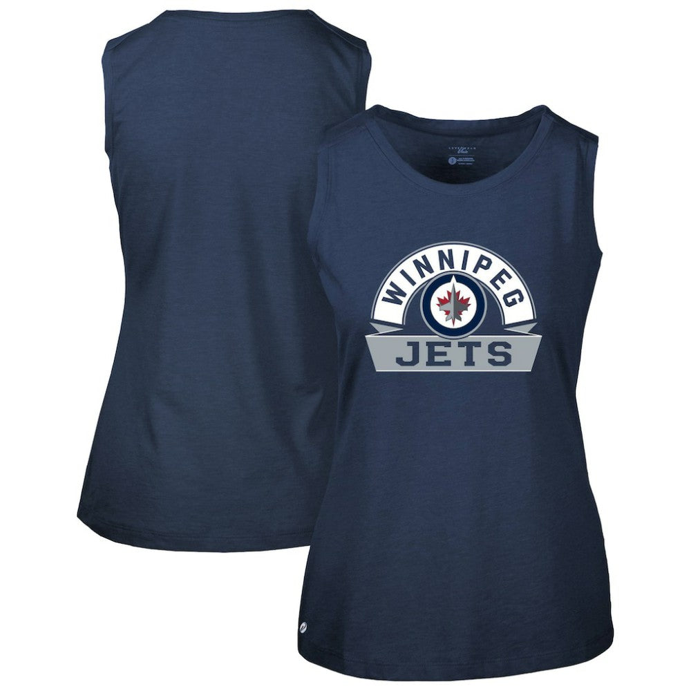 Winnipeg Jets - Levelwear Women's Macy Banner Arch Tank Top Navy