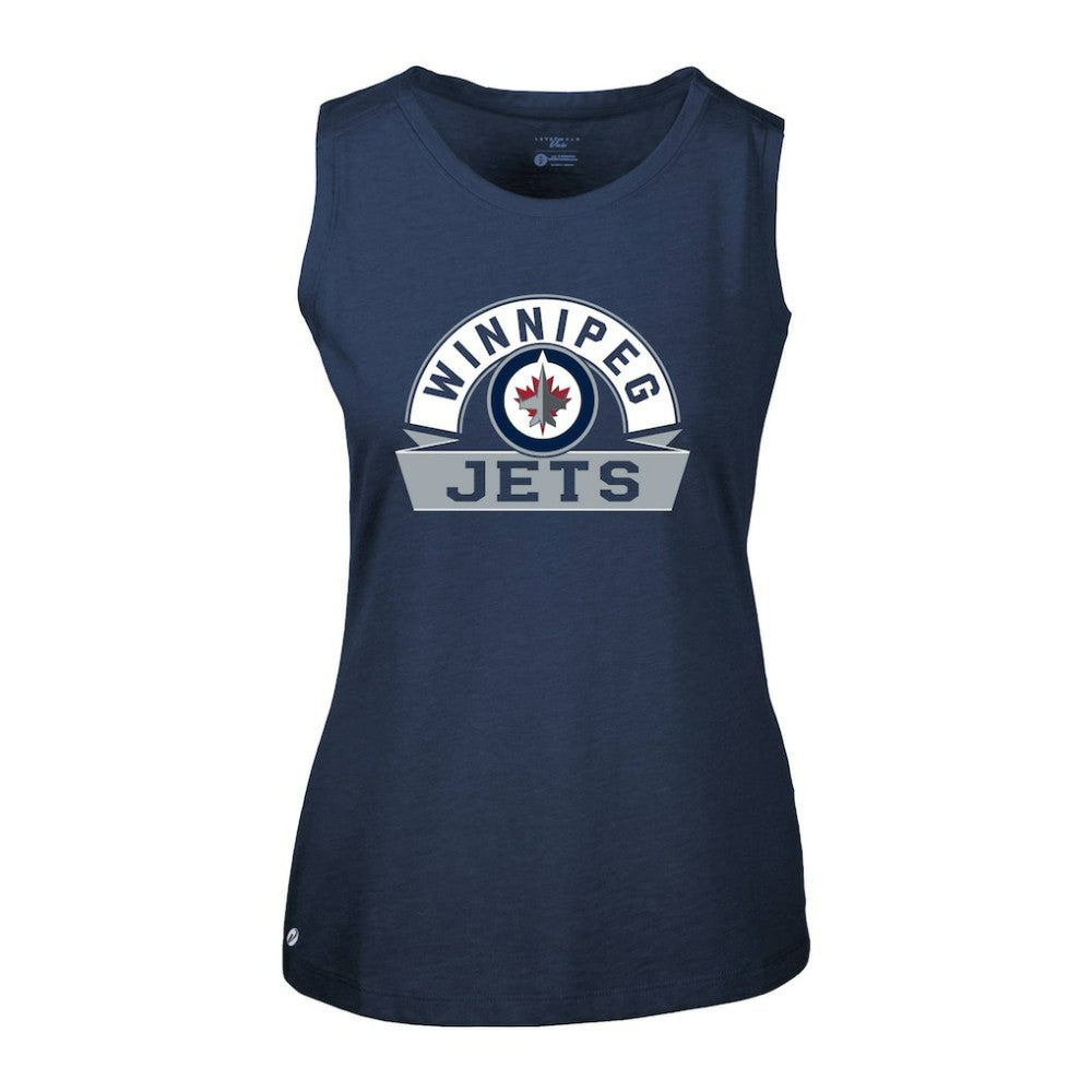 Winnipeg Jets - Levelwear Women's Macy Banner Arch Tank Top Navy