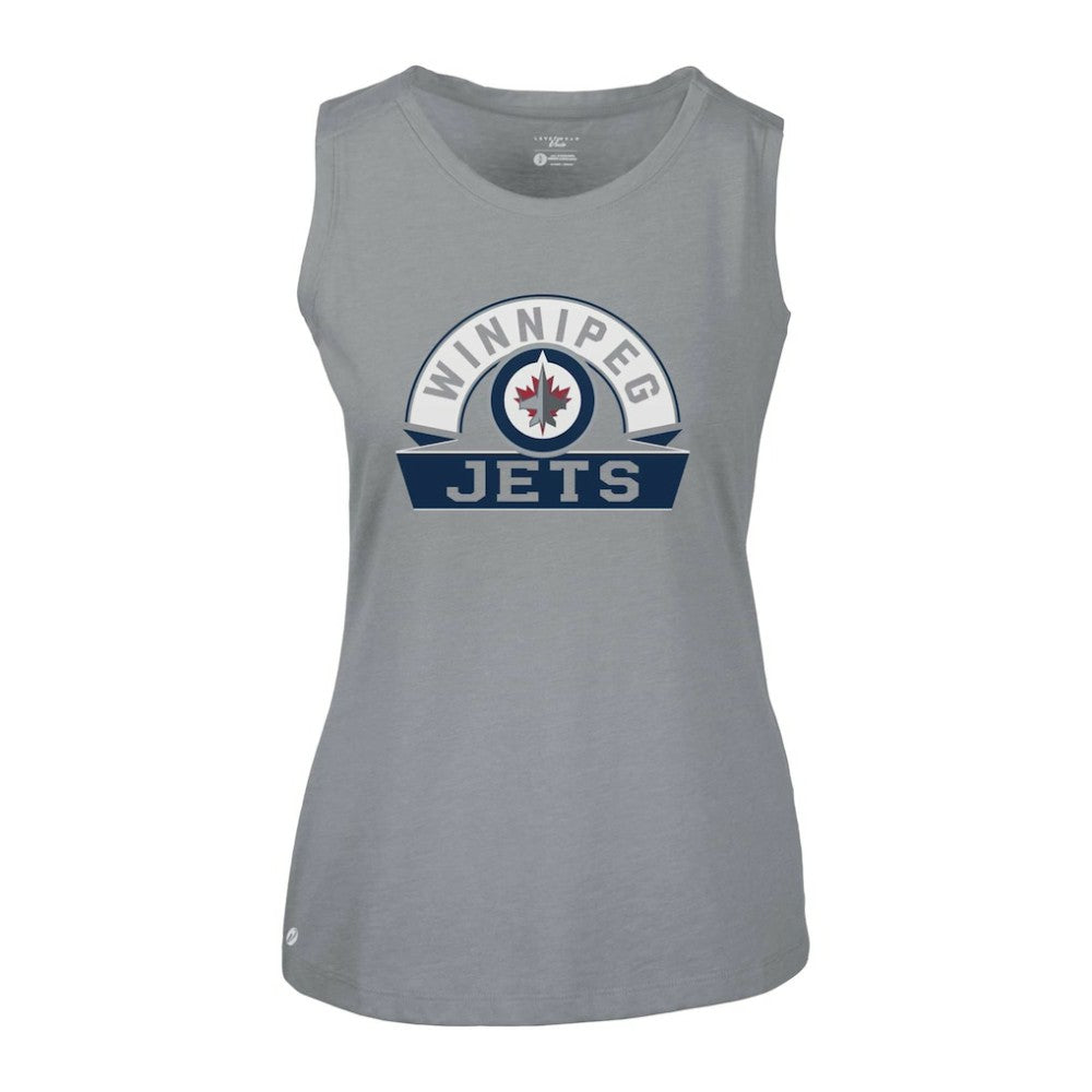Winnipeg Jets - Levelwear Women's Macy Banner Arch Tank Top Gray