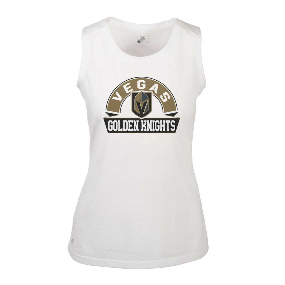 Vegas Golden Knights Levelwear Women's Macy Banner Arch Tank Top White