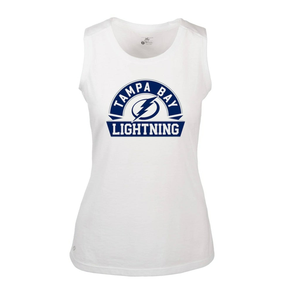 Tampa Bay Lightning - Levelwear Women's Macy Banner Arch Tank Top White