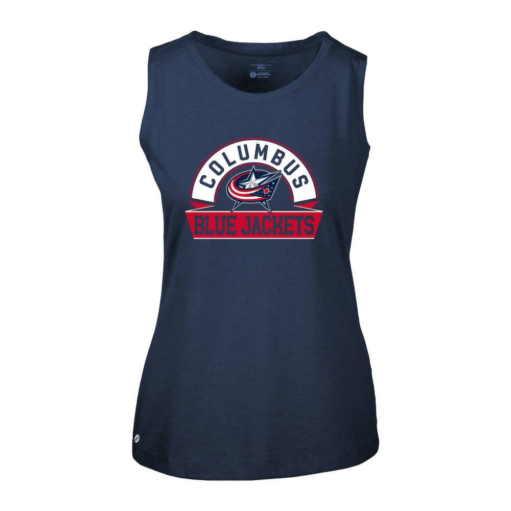Columbus Blue Jackets - Levelwear Women's Macy Banner Arch Tank Top Navy