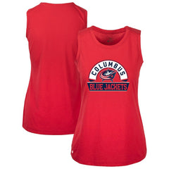 Columbus Blue Jackets - Levelwear Women's Macy Banner Arch Tank Top Red