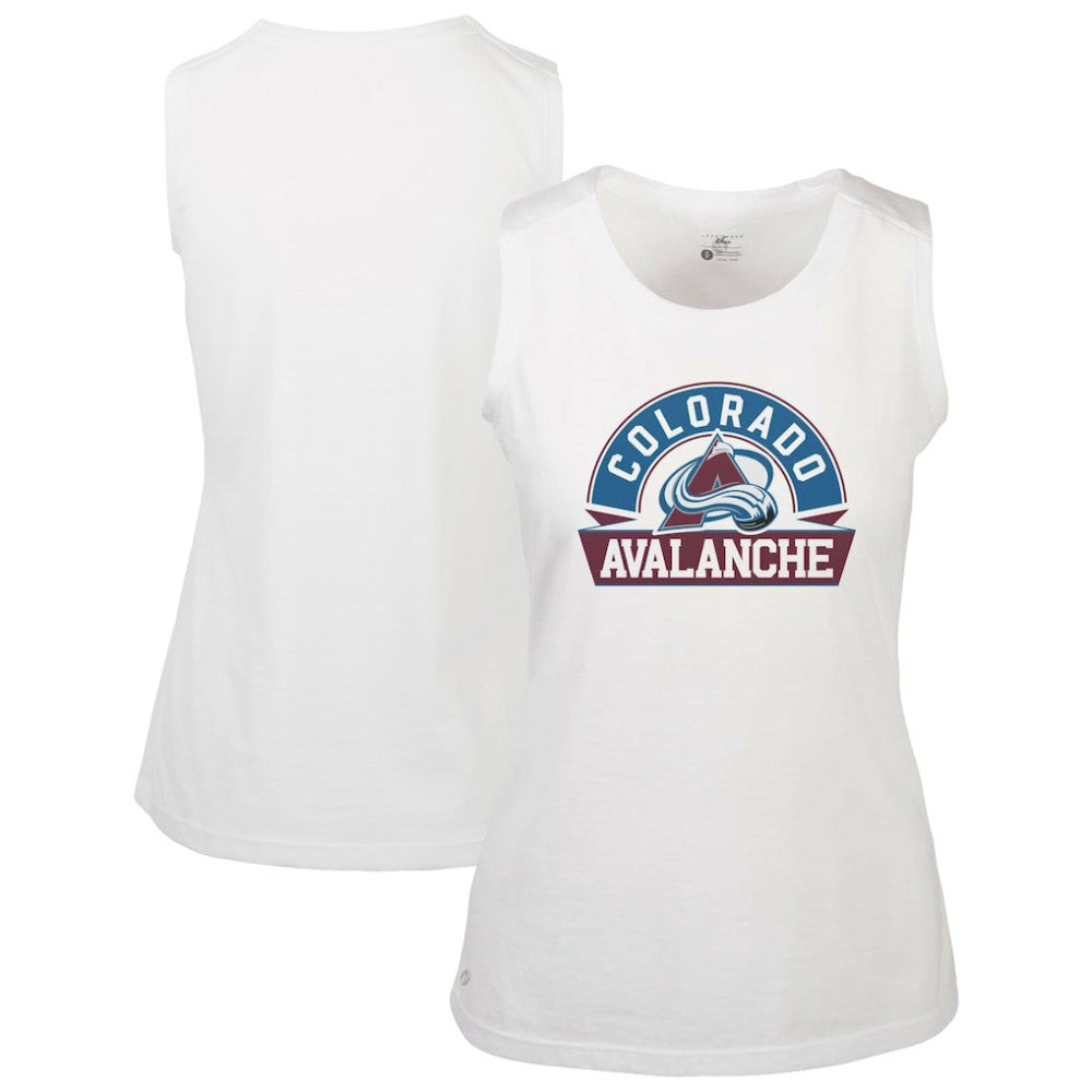 Colorado Avalanche - Levelwear Women's Macy Banner Arch Tank Top White