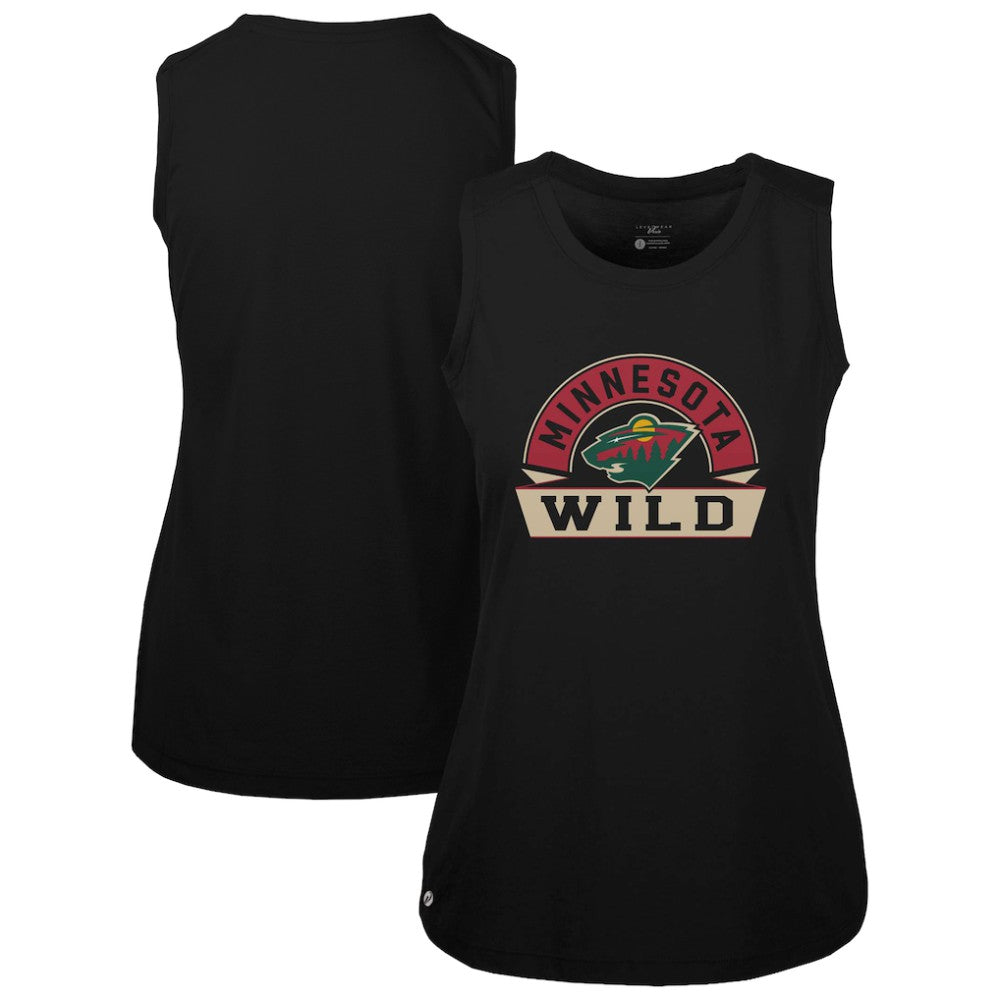 Minnesota Wild - Levelwear Women's Macy Banner Arch Tank Top Black
