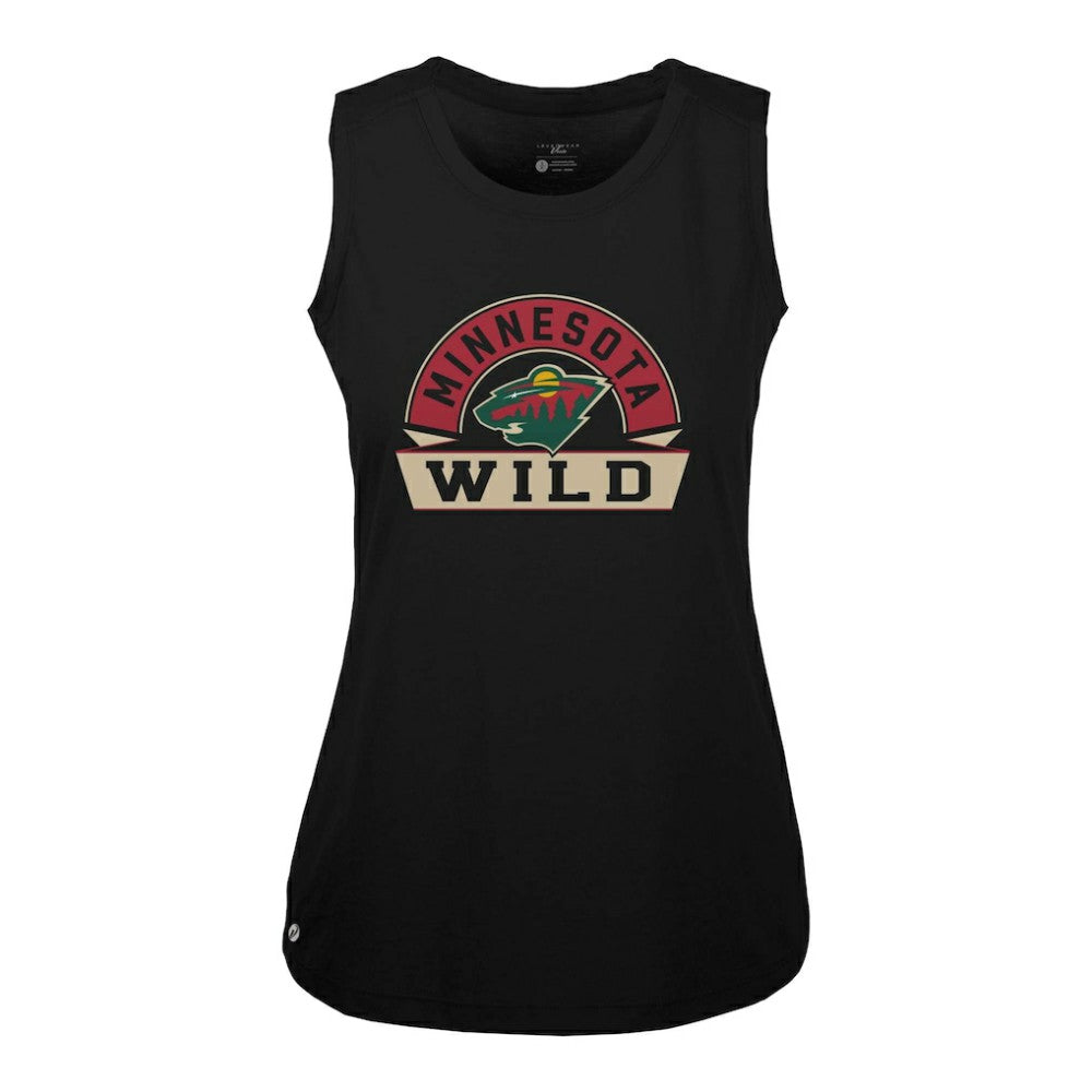 Minnesota Wild - Levelwear Women's Macy Banner Arch Tank Top Black