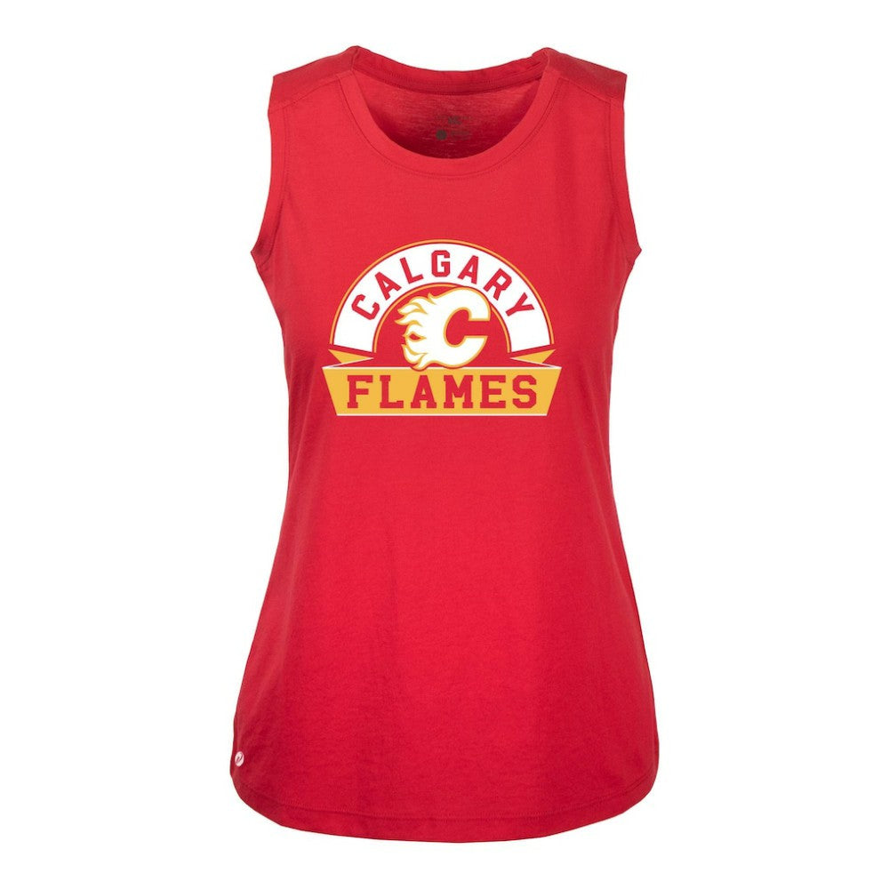 Calgary Flames - Levelwear Women's Macy Banner Arch Tank Top Red