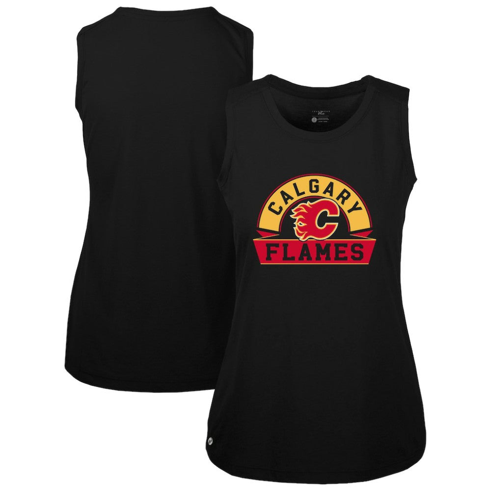 Calgary Flames - Levelwear Women's Macy Banner Arch Tank Top Black