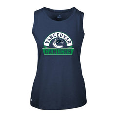 Vancouver Canucks - Levelwear Women's Macy Banner Arch Tank Top Navy