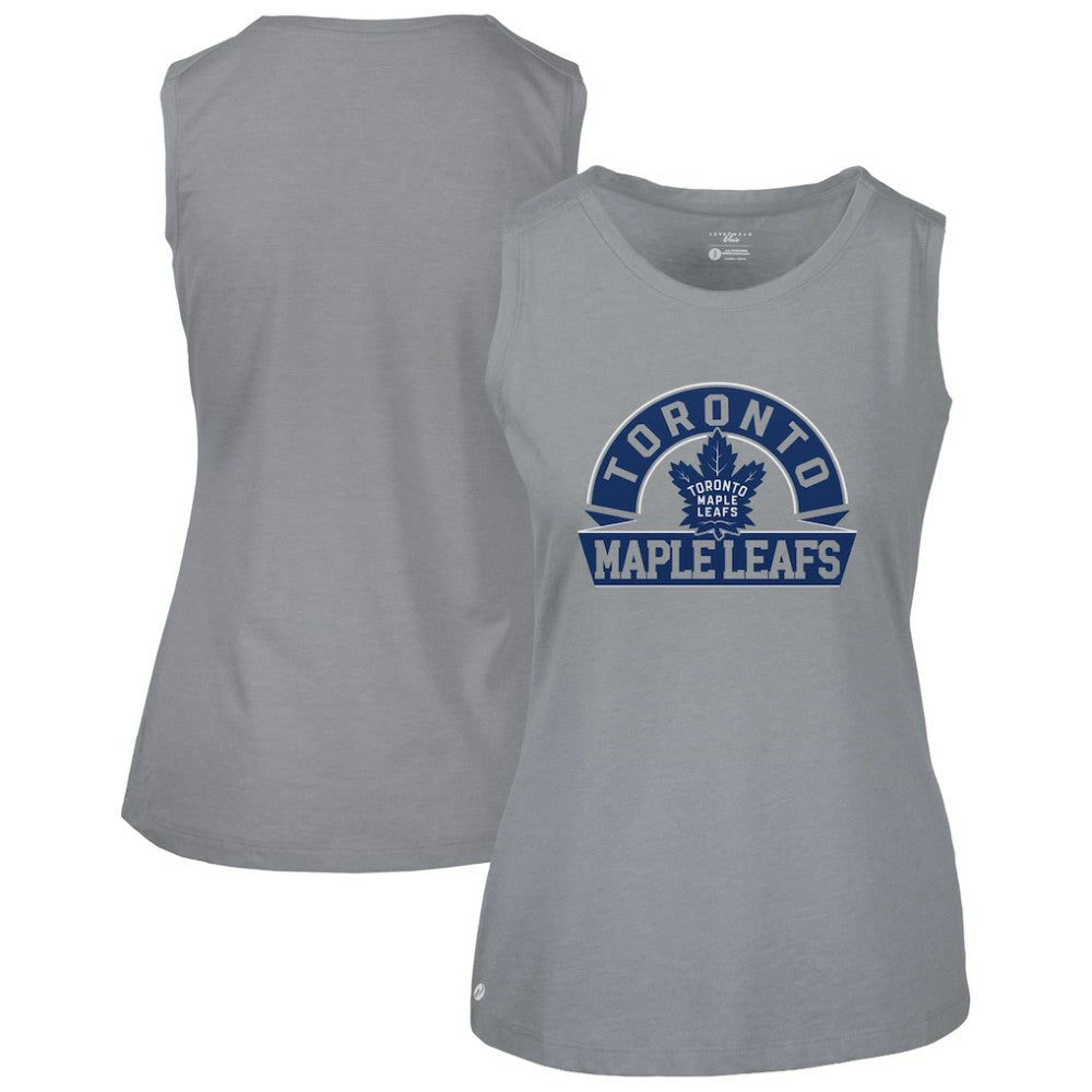 Toronto Maple Leafs - Levelwear Women's Macy Banner Arch Tank Top Gray