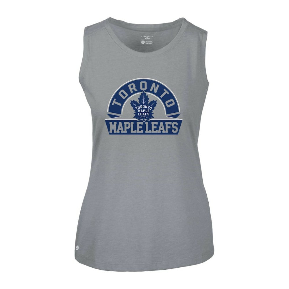 Toronto Maple Leafs - Levelwear Women's Macy Banner Arch Tank Top Gray