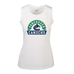 Vancouver Canucks - Levelwear Women's Macy Banner Arch Tank Top White