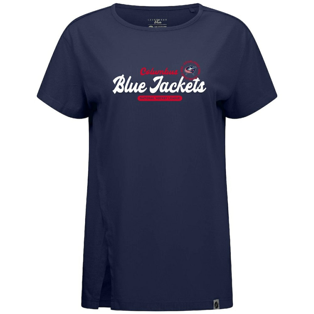 Columbus Blue Jackets - Levelwear Women's Influx Monument T-Shirt Navy