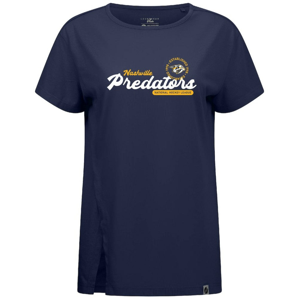 Nashville Predators - Levelwear Women's Influx Monument T-Shirt Navy