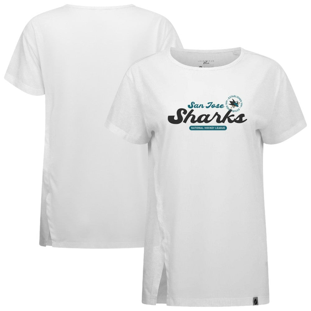 San Jose Sharks - Levelwear Women's Influx Monument T-Shirt White