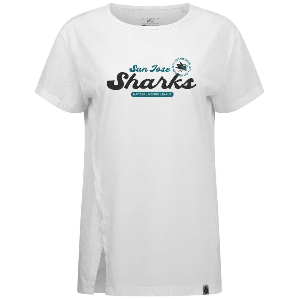 San Jose Sharks - Levelwear Women's Influx Monument T-Shirt White