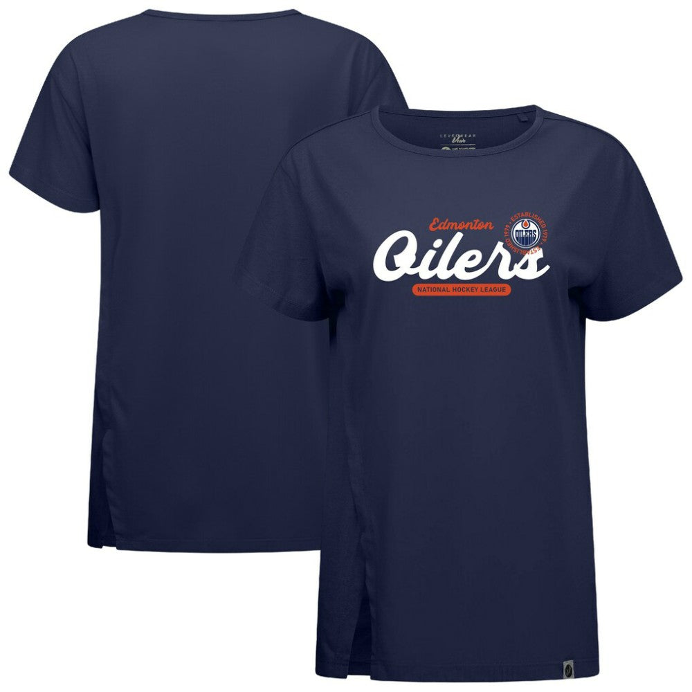 Edmonton Oilers - Levelwear Women's Influx Monument T-Shirt Navy